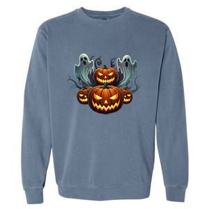 Funny Halloween Costume Gift Pumpkin Face Meaningful Gift Garment-Dyed Sweatshirt