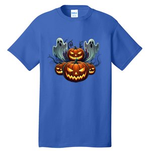 Funny Halloween Costume Gift Pumpkin Face Meaningful Gift Tall T-Shirt