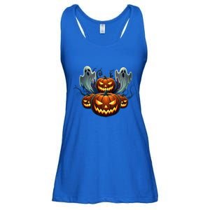 Funny Halloween Costume Gift Pumpkin Face Meaningful Gift Ladies Essential Flowy Tank