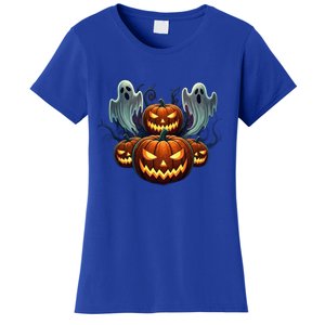 Funny Halloween Costume Gift Pumpkin Face Meaningful Gift Women's T-Shirt