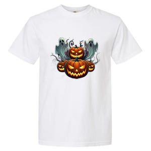 Funny Halloween Costume Gift Pumpkin Face Meaningful Gift Garment-Dyed Heavyweight T-Shirt