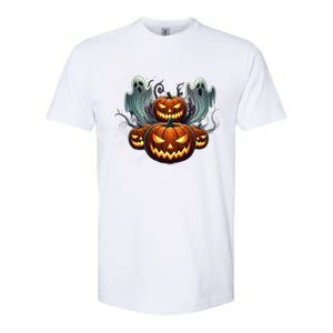 Funny Halloween Costume Gift Pumpkin Face Meaningful Gift Softstyle CVC T-Shirt