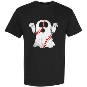 Funny Halloween Costume Baseball Ghost Baseball Lover Garment-Dyed Heavyweight T-Shirt