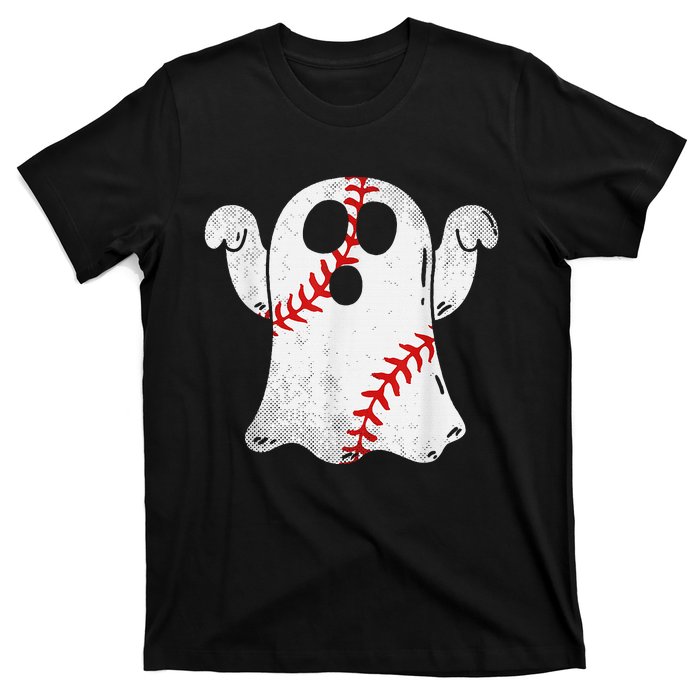 Funny Halloween Costume Baseball Ghost Baseball Lover T-Shirt