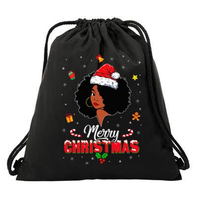 Festive Holiday Celebration for African Americans Drawstring Bag