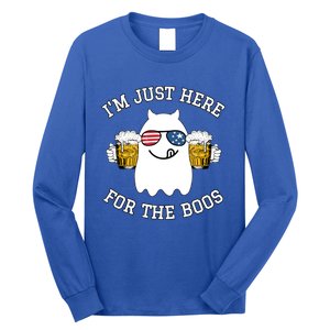 Funny Halloween Costume Gift Im Just Here For The Boos Gift Long Sleeve Shirt