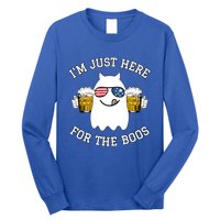 Funny Halloween Costume Gift Im Just Here For The Boos Gift Long Sleeve Shirt