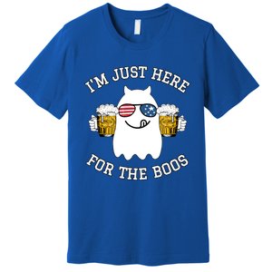 Funny Halloween Costume Gift Im Just Here For The Boos Gift Premium T-Shirt