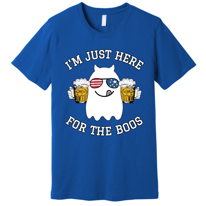 Funny Halloween Costume Gift Im Just Here For The Boos Gift Premium T-Shirt