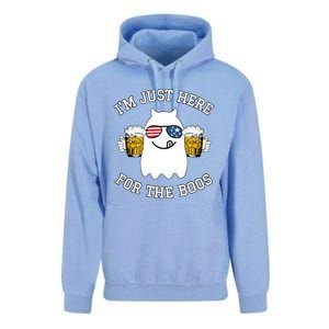 Funny Halloween Costume Gift Im Just Here For The Boos Gift Unisex Surf Hoodie