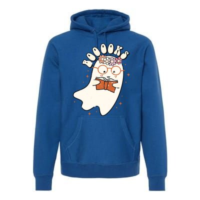 Funny Halloween Cute Ghost Book Reading Teacher Student Meaningful Gift Premium Hoodie