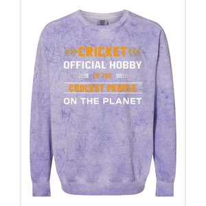 Funny Hobby Cricket For Cricket Lovers Players Colorblast Crewneck Sweatshirt