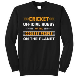 Funny Hobby Cricket For Cricket Lovers Players Sweatshirt