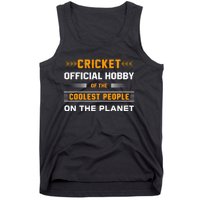 Funny Hobby Cricket For Cricket Lovers Players Tank Top