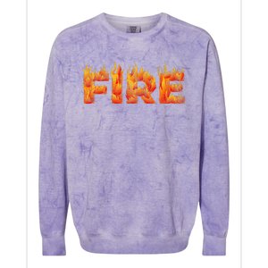 FIRE HALLOWEEN COSTUME FIRE AND ICE MATCHING COUPLES Colorblast Crewneck Sweatshirt