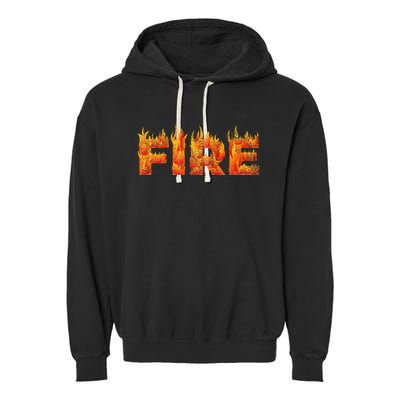 FIRE HALLOWEEN COSTUME FIRE AND ICE MATCHING COUPLES Garment-Dyed Fleece Hoodie