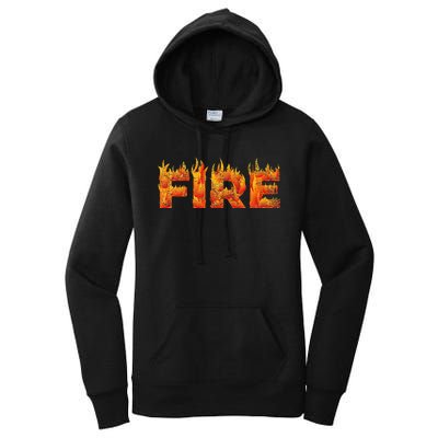 FIRE HALLOWEEN COSTUME FIRE AND ICE MATCHING COUPLES Women's Pullover Hoodie