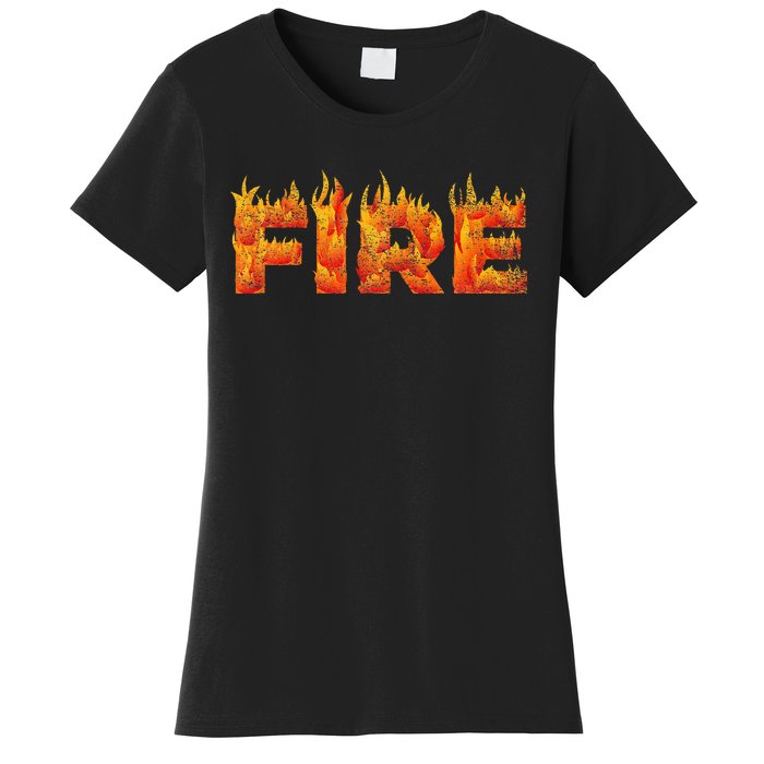 FIRE HALLOWEEN COSTUME FIRE AND ICE MATCHING COUPLES Women's T-Shirt