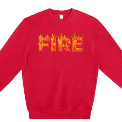 FIRE HALLOWEEN COSTUME FIRE AND ICE MATCHING COUPLES Premium Crewneck Sweatshirt