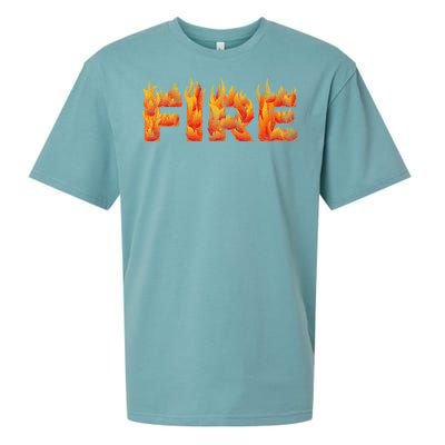 FIRE HALLOWEEN COSTUME FIRE AND ICE MATCHING COUPLES Sueded Cloud Jersey T-Shirt