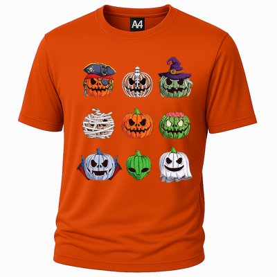 Funny Halloween Costume Pumpkin Characters Cooling Performance Crew T-Shirt