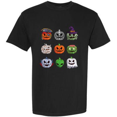 Funny Halloween Costume Pumpkin Characters Garment-Dyed Heavyweight T-Shirt