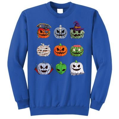 Funny Halloween Costume Pumpkin Characters Sweatshirt