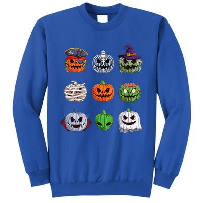 Funny Halloween Costume Pumpkin Characters Tall Sweatshirt