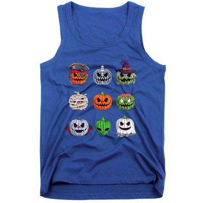 Funny Halloween Costume Pumpkin Characters Tank Top