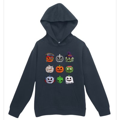 Funny Halloween Costume Pumpkin Characters Urban Pullover Hoodie