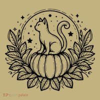 Funny Halloween Cat Setting On A Pumpkin For Cat Lover T-Shirt