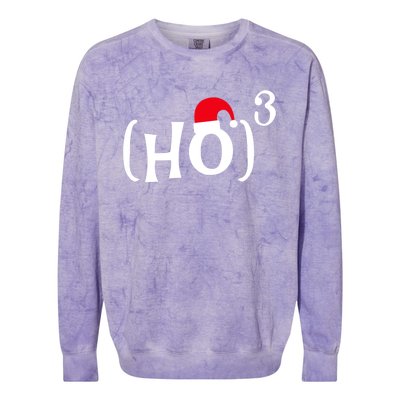 Funny Ho Cubed Christmas Math Gift Colorblast Crewneck Sweatshirt