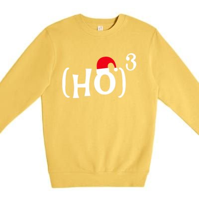 Funny Ho Cubed Christmas Math Gift Premium Crewneck Sweatshirt