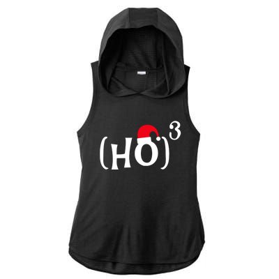 Funny Ho Cubed Christmas Math Gift Ladies PosiCharge Tri-Blend Wicking Draft Hoodie Tank