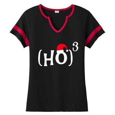 Funny Ho Cubed Christmas Math Gift Ladies Halftime Notch Neck Tee