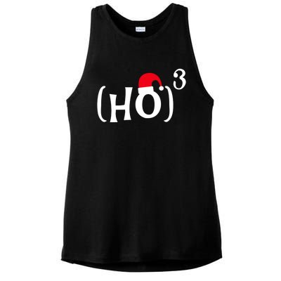 Funny Ho Cubed Christmas Math Gift Ladies PosiCharge Tri-Blend Wicking Tank