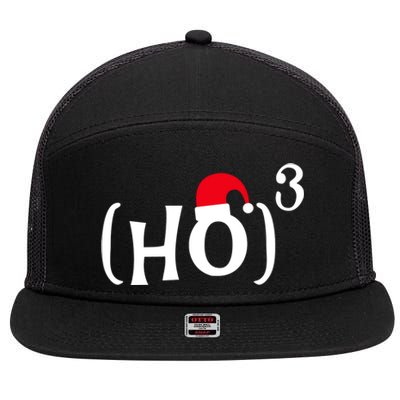 Funny Ho Cubed Christmas Math Gift 7 Panel Mesh Trucker Snapback Hat