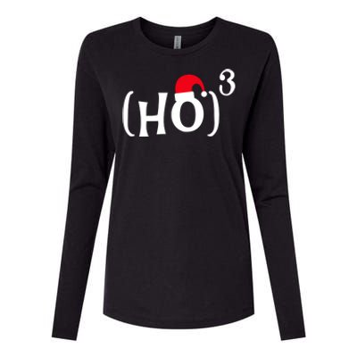 Funny Ho Cubed Christmas Math Gift Womens Cotton Relaxed Long Sleeve T-Shirt