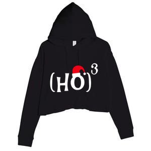 Funny Ho Cubed Christmas Math Gift Crop Fleece Hoodie