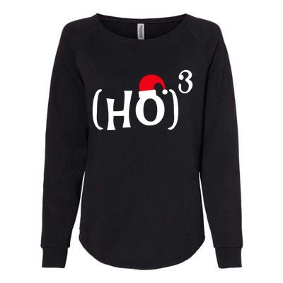 Funny Ho Cubed Christmas Math Gift Womens California Wash Sweatshirt