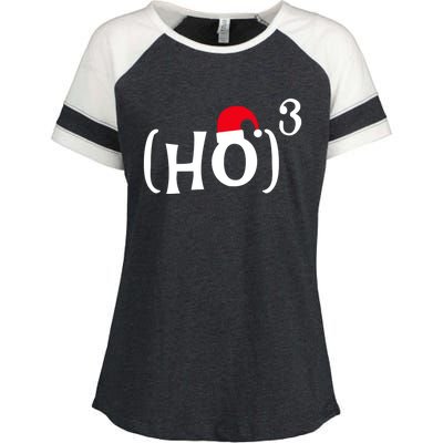 Funny Ho Cubed Christmas Math Gift Enza Ladies Jersey Colorblock Tee