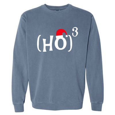 Funny Ho Cubed Christmas Math Gift Garment-Dyed Sweatshirt