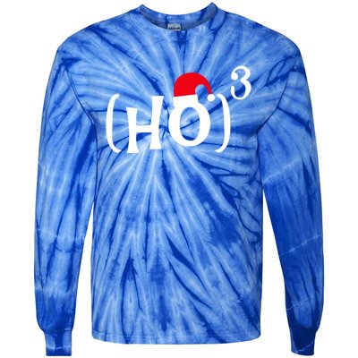 Funny Ho Cubed Christmas Math Gift Tie-Dye Long Sleeve Shirt