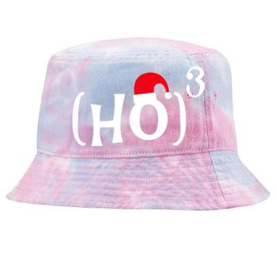 Funny Ho Cubed Christmas Math Gift Tie-Dyed Bucket Hat