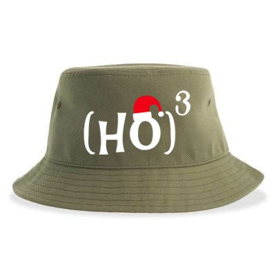 Funny Ho Cubed Christmas Math Gift Sustainable Bucket Hat