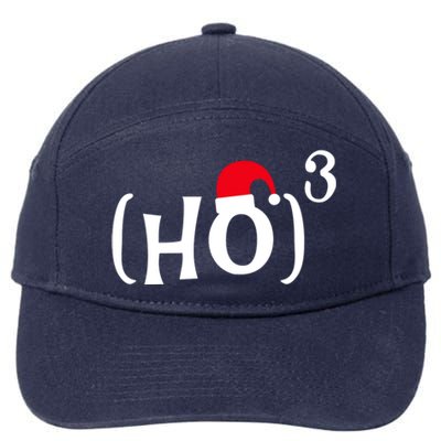 Funny Ho Cubed Christmas Math Gift 7-Panel Snapback Hat