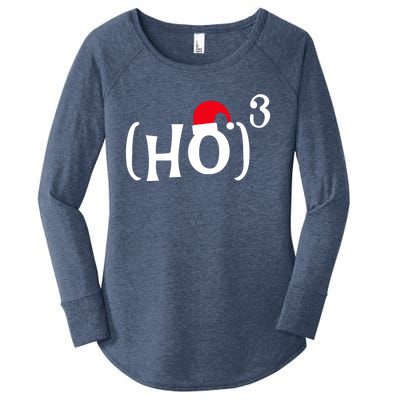 Funny Ho Cubed Christmas Math Gift Women's Perfect Tri Tunic Long Sleeve Shirt