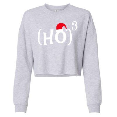 Funny Ho Cubed Christmas Math Gift Cropped Pullover Crew