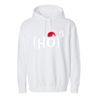 Funny Ho Cubed Christmas Math Gift Garment-Dyed Fleece Hoodie