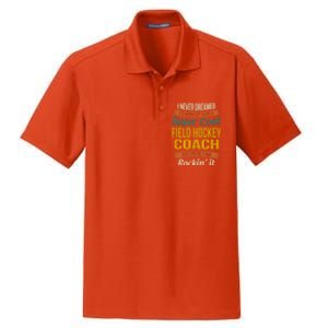 Field Hockey Coach Funny Thank You Funny Gift Appreciation Gift Dry Zone Grid Polo